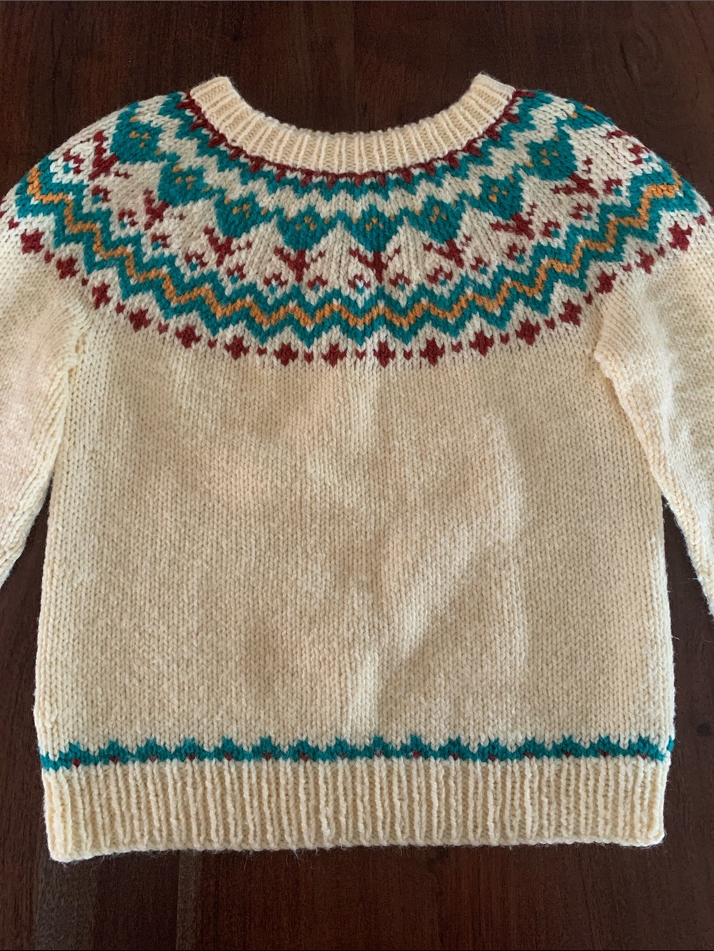 Handmade Fair Isle Sweater, Sz M - Picture 3 of 8